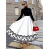 Four Seasons Four Season Casual Style Black Lace Trimmed Half Skirt