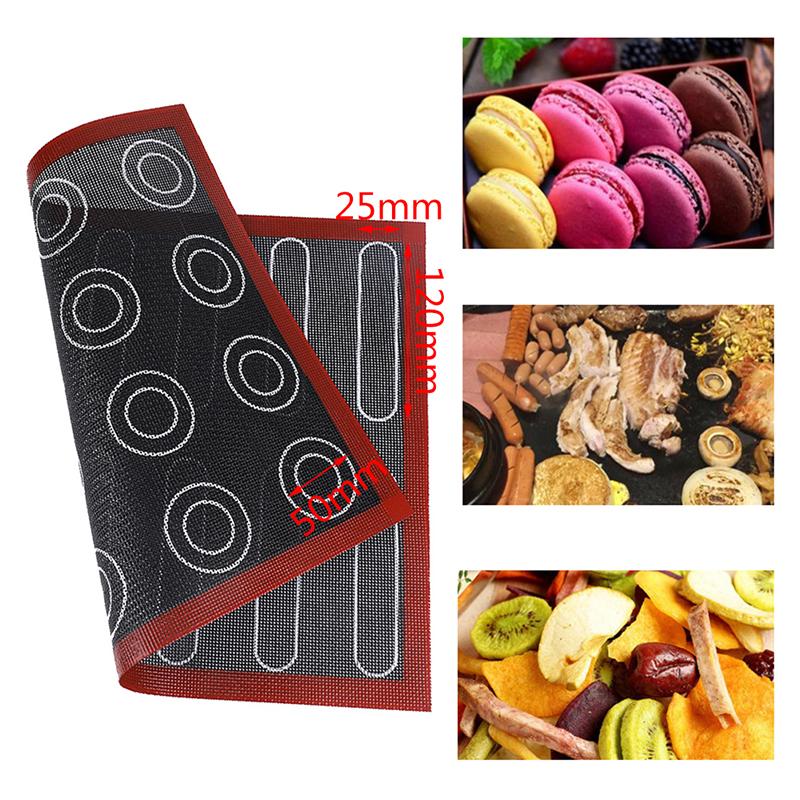 1PC Silicone Non-Stick Baking Mat 40x30 Cm Two Side Print for Macaron and Pastry Baking