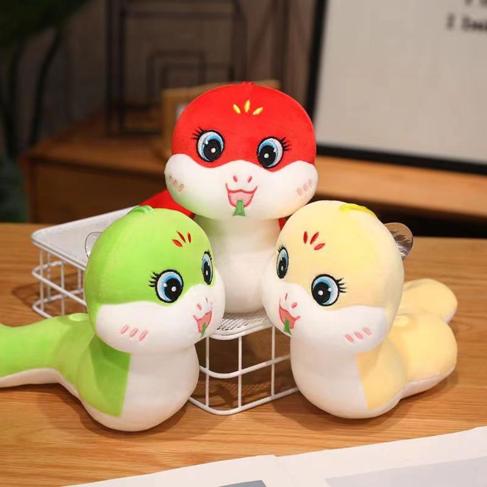 Big Eyes Snake Year Mascot Toy Long Tail Lucky Snake Doll Plushies Birthday Gifts