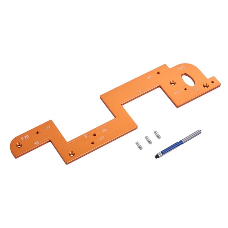 

Aluminum Wood Grooving Guide Arcs Grooving Mold Woodworking Round Corner Radius Templates Mold Grooving Tool for Closet 1