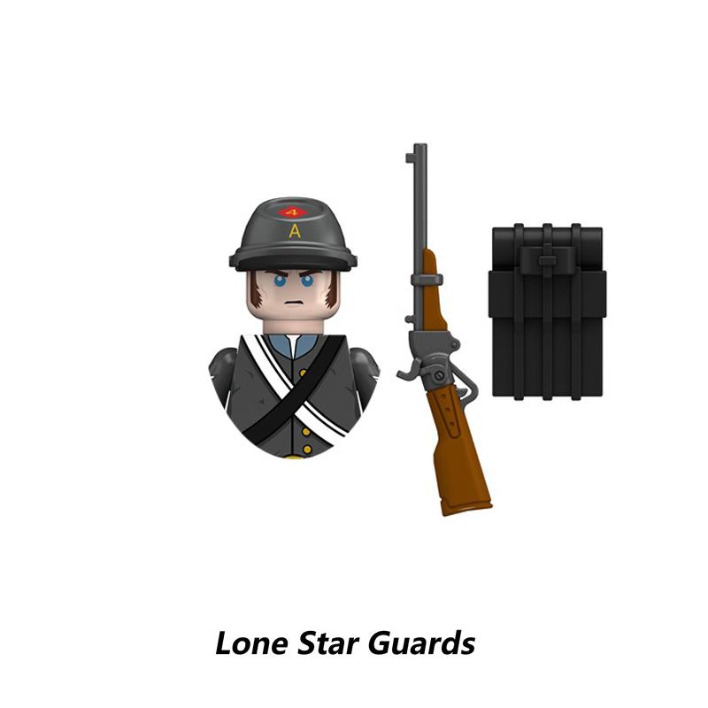 Civil War Volunteer Corps Infantry Soldiers Military Figures Weaponry Model Kids Toys
