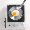 IMEEA Mini Frying Pan, Perfect for Lunch Boxes, Breakfast, and Fried Eggs, Stainless Steel, Induction Compatible, Lightweight, 14cm, Triple-Layer Cons