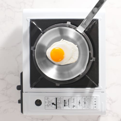 IMEEA Mini Frying Pan, Perfect for Lunch Boxes, Breakfast, and Fried Eggs, Stainless Steel, Induction Compatible, Lightweight, 14cm, Triple-Layer Cons