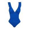 1011 European and American New V-neck One-piece Swimsuit Women's Lotus Leaf Edge Sexy Backless Swimsuit Women