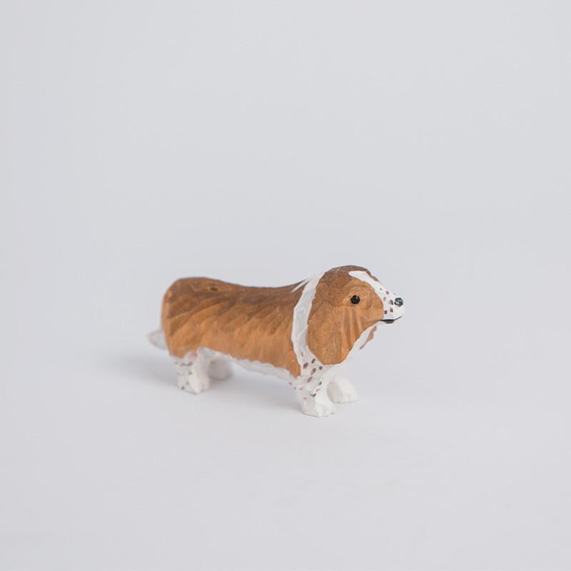 

Handmade Wooden Dog Figurine For Office Desk Decor And Collectors Gift коричневий