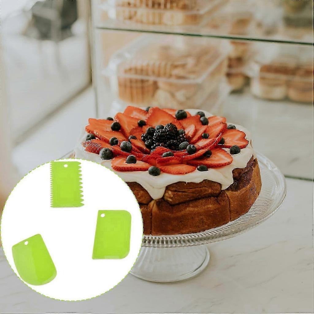 Cake Scraper 3 Pcs Plastic Dough Scrapers Bread Dough Cutter Scrapers Cake Edge Smoothing Cutter for Kitchen Pastry Cake Dough Bread Pizza Baking