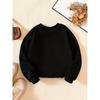 Kids Crewneck Sweatshirt, Cute Little Rabbit Animal Graphic Print, Soft Stylish Pullover Tops for Spring & Autumn