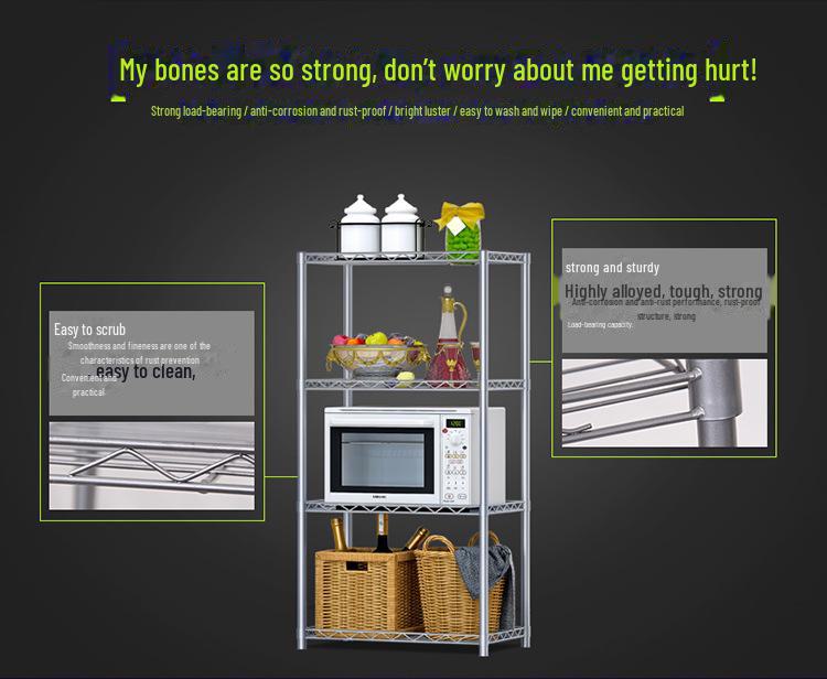 Solno Multi-Layer Iron Storage Rack for Kitchen & Bathroom