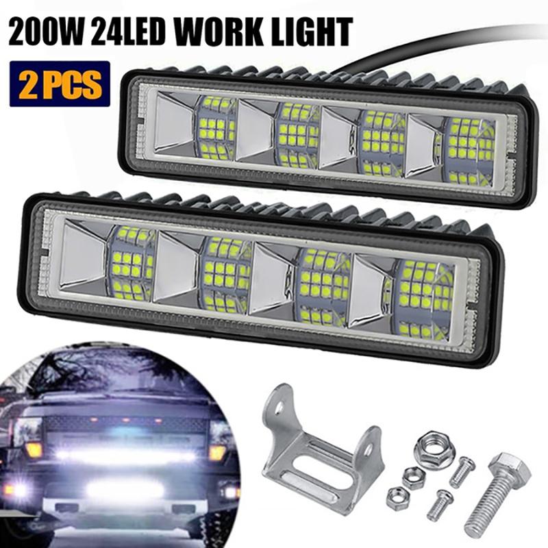 2Pcs 6Inch Led Work Light Spot Beam Bar Car Suv Offroad Driving Fog Lamps
