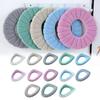 1pc Toilet Seat Cover Bathroom Soft Thicker Warmer Stretchable Washable Cloth Toilet Seat Cover Pads