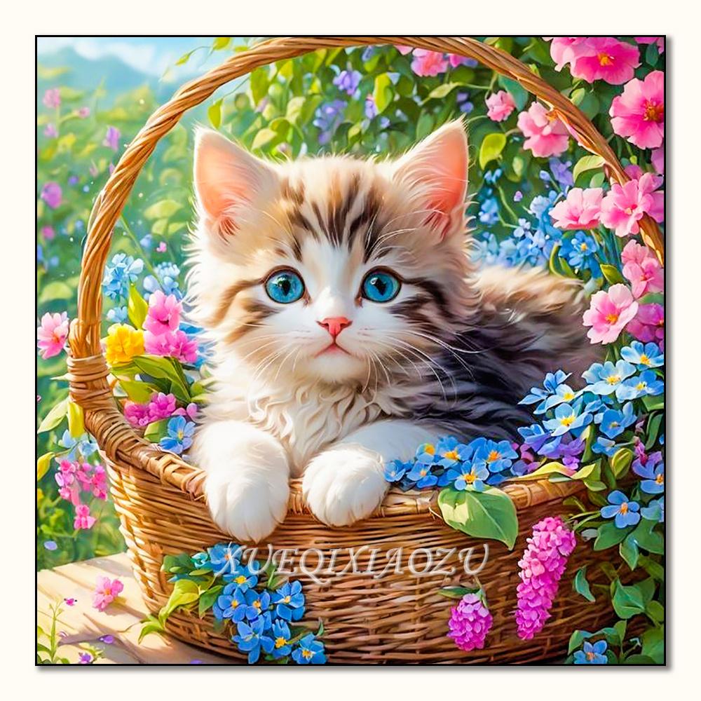 5D Diamond Painting Animal Dog Tiger Cat Cross Stitch Mosaic Kits Home Decoration Wall Stickers DIY Handmade Gift