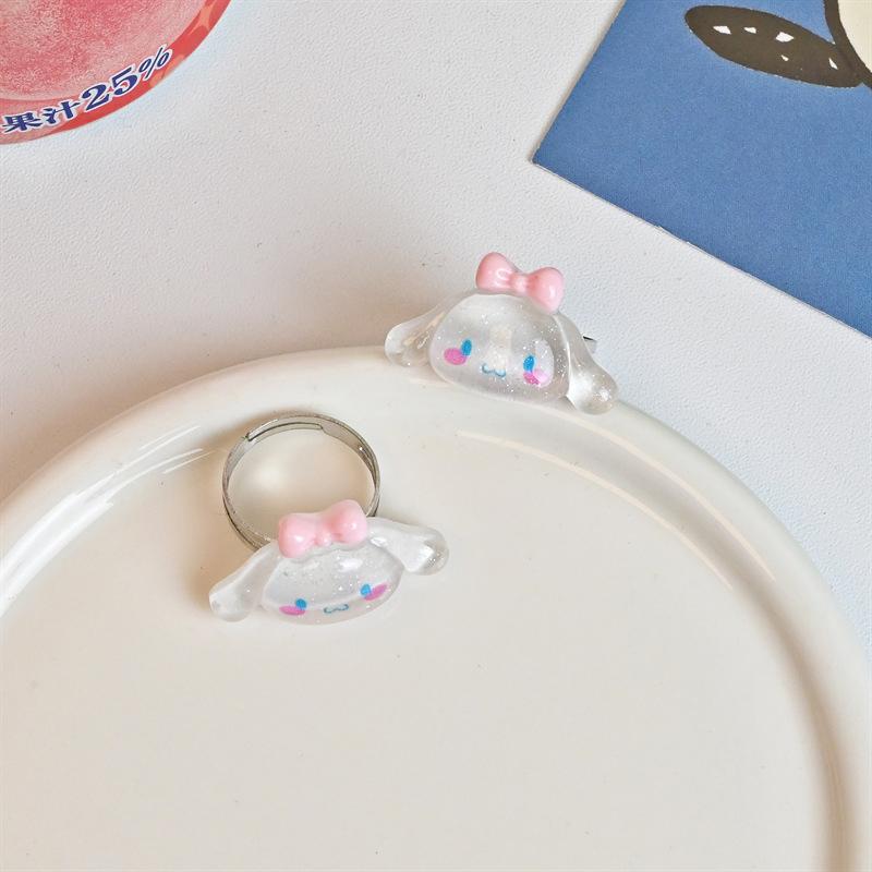 Sanrio Pachacco Melody Cinnamoroll Kuromi Purin Niedliche Ringe Öffnungs Verstellbarer Ring Für Frauen Mädchen Finger Schmuck Accessoires