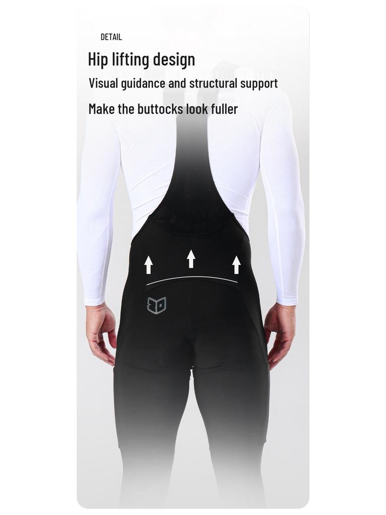 Pantaloni da Ciclismo Lampaida Arrow 20 Double Arrow Unisex con Bretelle, Tasche e Assorbimento degli Urti per Autunno/Inverno