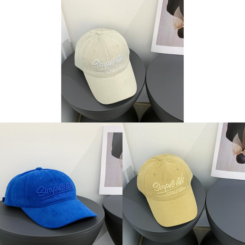 Minimalist Embroidered Letter Baseball Cap For Adults Summer Casual Fashion