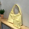 Yellow letter nylon canvas bag women's new large-capacity shoulder commuter shopping bag