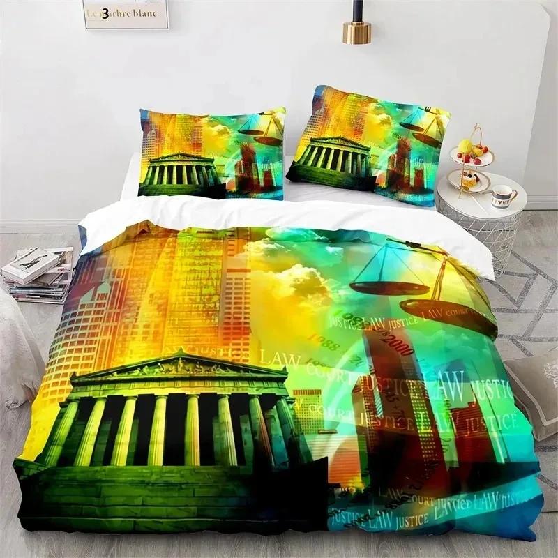 Statue of Liberty Duvet Cover King Size Microfiber World Famous Building Bedding Set New York Landmark Cityscape Comforter Cover