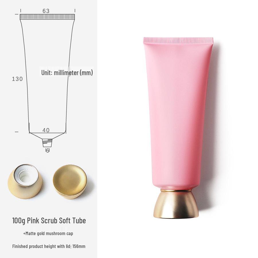 100g/ml Pink Frosted Soft Tube Bottle for Body Lotion, Facial Cleanser, Face Wash - Travel Size Cosmetic Packaging