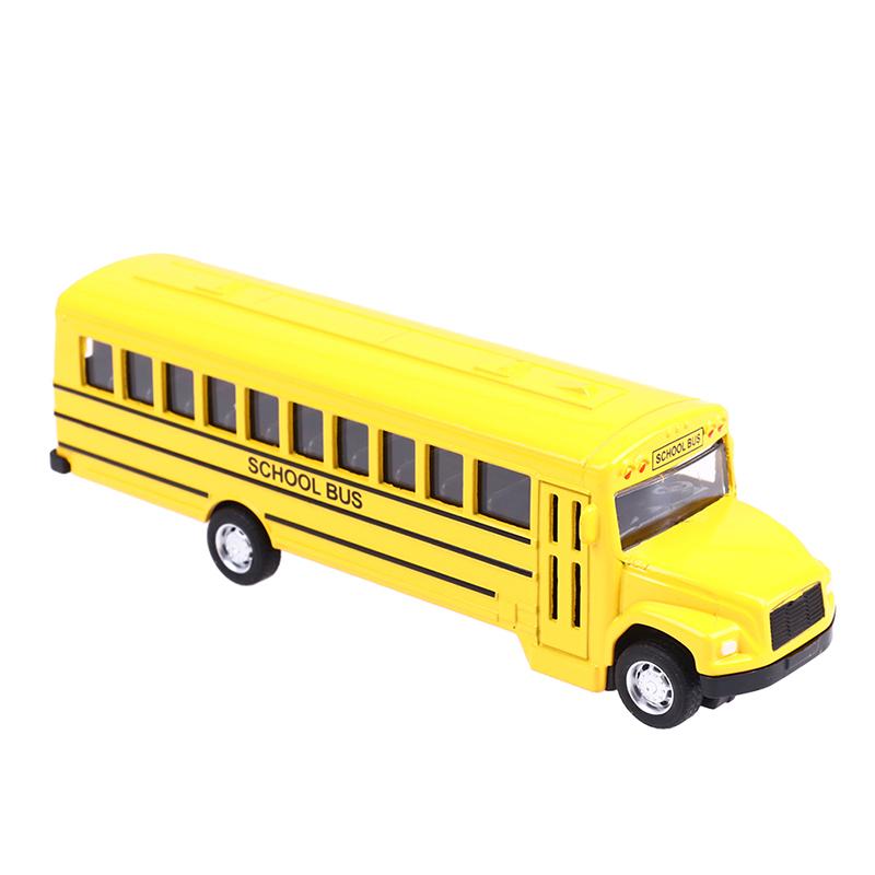 Alloy Inertial School Bus Model Car Model Pull Back Toys Vehicle Gifts Kids Boy Toys For Children Birthday