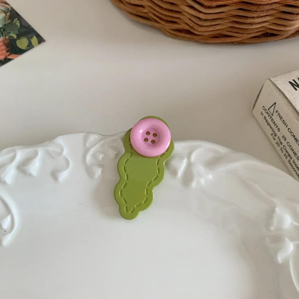 1Pc Multicolor Button Hairpins for Women Girls BB Clip Broken Hair Fixed Clips Korean Bangs Side Clip Colorful Hair Styling Clip