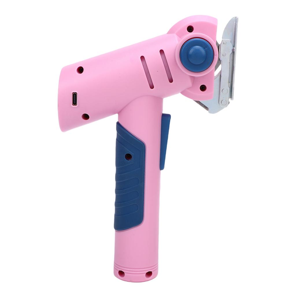 Cordless Scissors Battery Powered Portable Electric Cutter for Leather Cardboard Carpet Pinkish