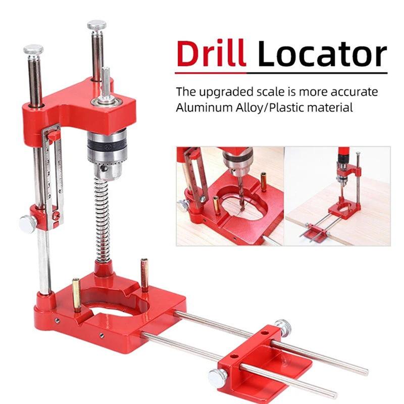 Fresh Woodworking Drill Locator Drilling Jig Punch Locator Holder Drill Guide Fixture Scale Positioner Dowel Jig
