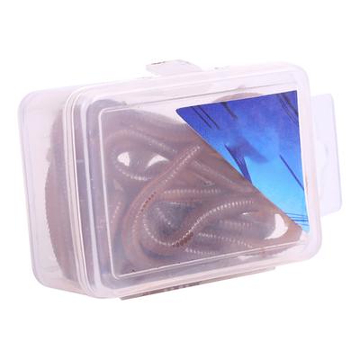 10cm Worm Shaped Fishy Smell Miękkie Fishing Lure Baits With Box For Fishermen
