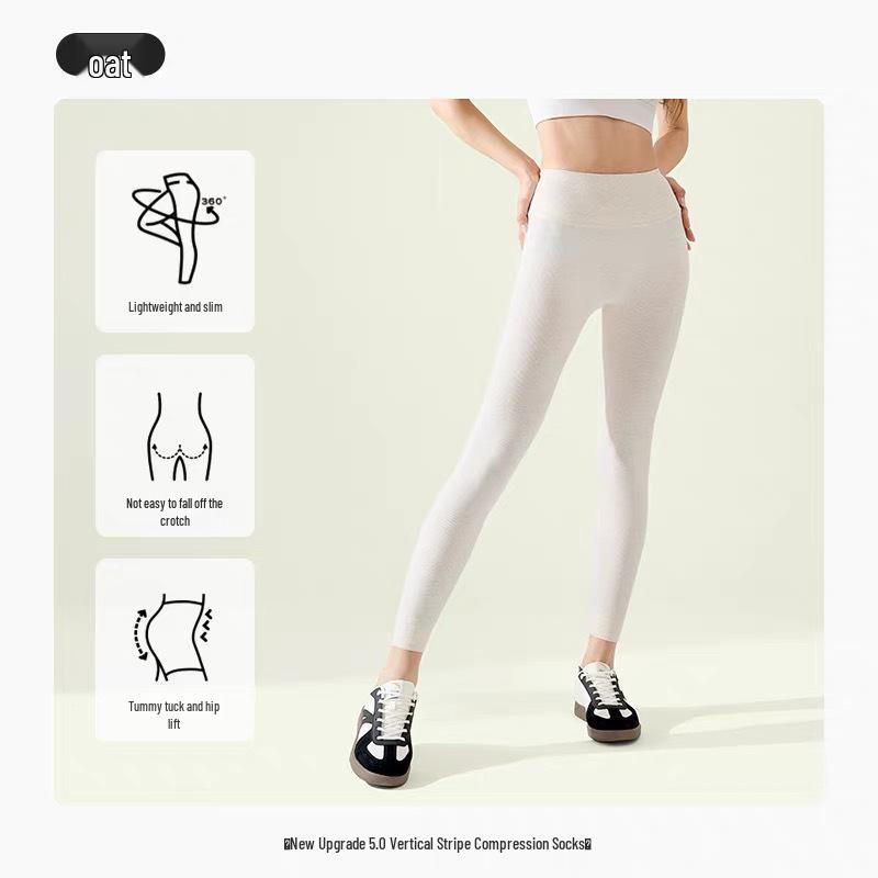 Women's High-Waisted Thermal Yoga Leggings with Hip Lift and Tummy Control - Autumn/Winter Velvet Lined.
