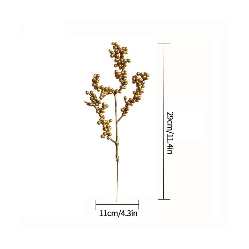 10/20pcs Artificial Berry Fake Flowers Christmas New Year Decor Xmas Tree Ornaments Foam Flower Bouquet DIY Desktop Decoration