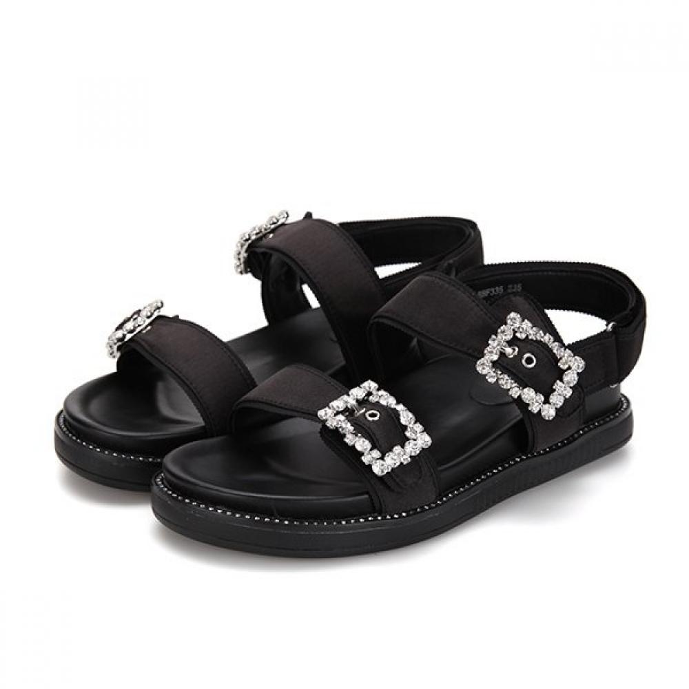 Barbara Velcro Mold Sandals 4cm Bbh335bk 225mm