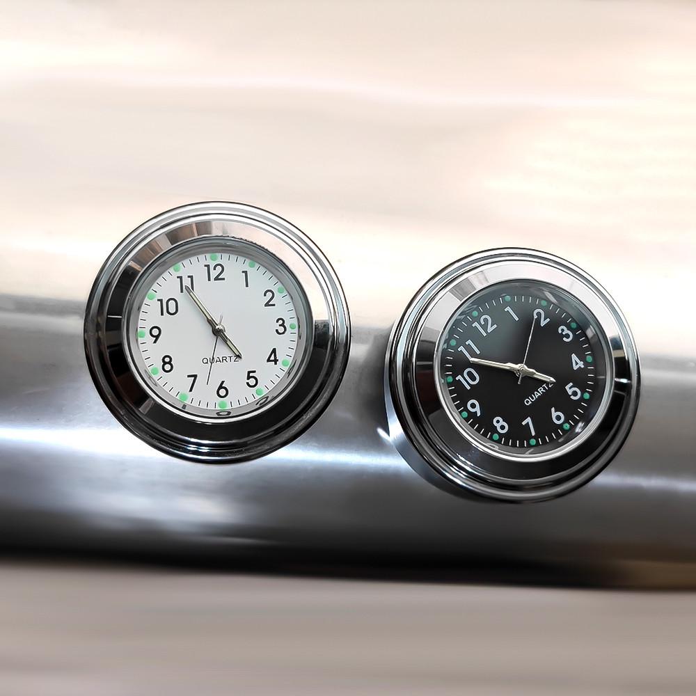 Aluminium Leuchtende Quarzuhr 22-25mm Motorrad Roller Fahrrad Lenker Halterung Uhr Zeit Display Uhr Moto Zubehör