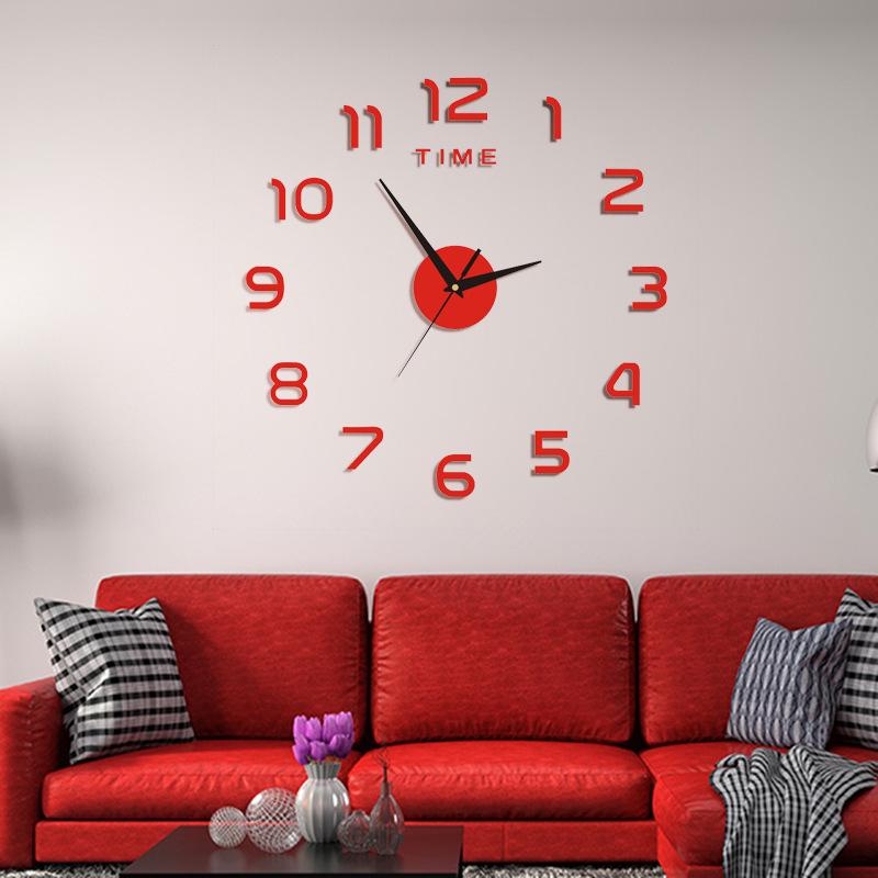 European Style Acrylic Wall Clock, Creative Art Clock, Minimalist Wall Clock, Decorative Wall Sticker Clock