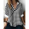 Womens Loose Fit Long Sleeve Cotton Linen Shirt With 3D Floral Print Casual Blouse 2025