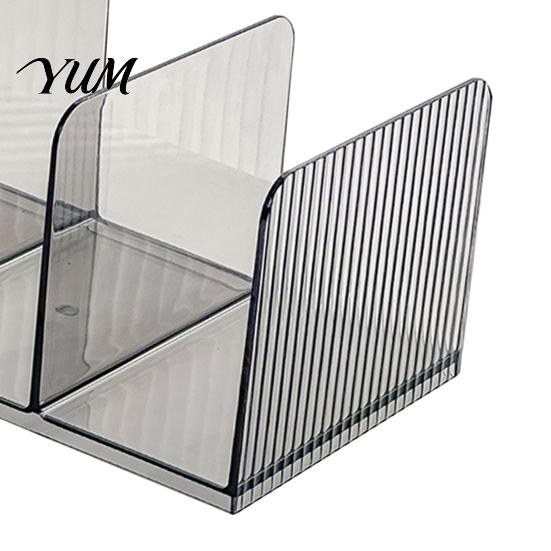 Library Book Ends Clear Acrylic Bookends, Stable Non Slip Desktop Organizer, Document Heavy Duty Holder File Holder, for Office Home Ad School