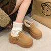 2025 Flats Platform Women Fur Snow Boots Warm Cotton Shoes 2025 Winter Trend Boots Casual Sneaker Sport Walking