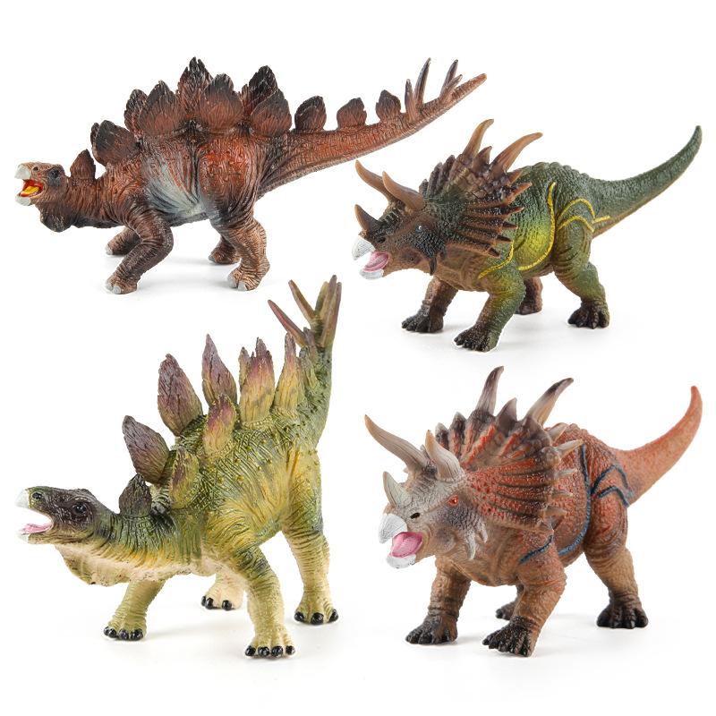 Durable Pvc Dinosaur Models For Kids With Realistic Stegosaurus And Triceratops Static Figurines In Colors Bright