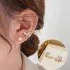 Zircon Fish Tail Earrings Personality Fish Tail Stud Earrings Dainty Pearl Crystal Earrings  Party