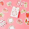 Strawberry Season Creative Journaling Stickers - 45 Irregular-Shaped Decorative Seals