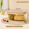 ZISIZ Ovalen Glazen Verdeelde Lunchbox