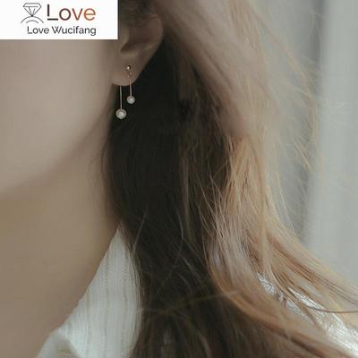 925 Sterling Silver Natural Freshwater Pearl Earrings Women Wedding Party Gift Jewelry Handmade