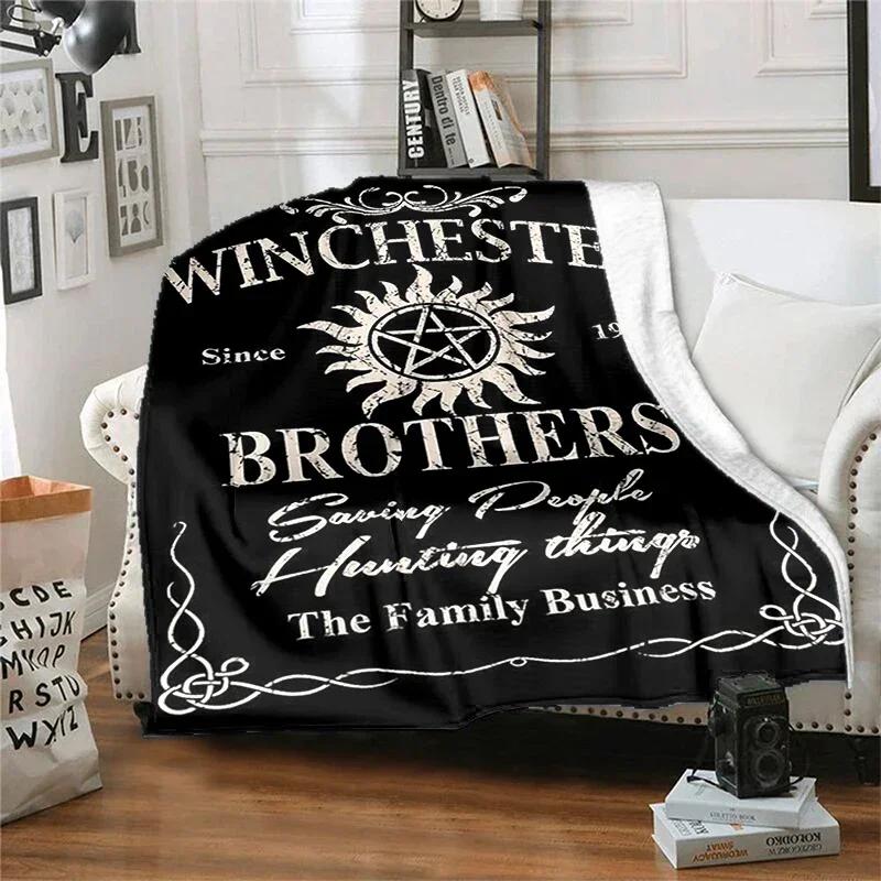 Movie Supernatural - Evil Power Printed Blanket, Fashion Warm Flange Blanket, Picnic Blanket, Bed Blanket, Birthday Gift