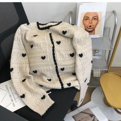 Cardigan Spring Hong Kong Retro Chic Unique Top High-end Feel and Super Beautiful Wispy Bottom Knit Jacket Sweater