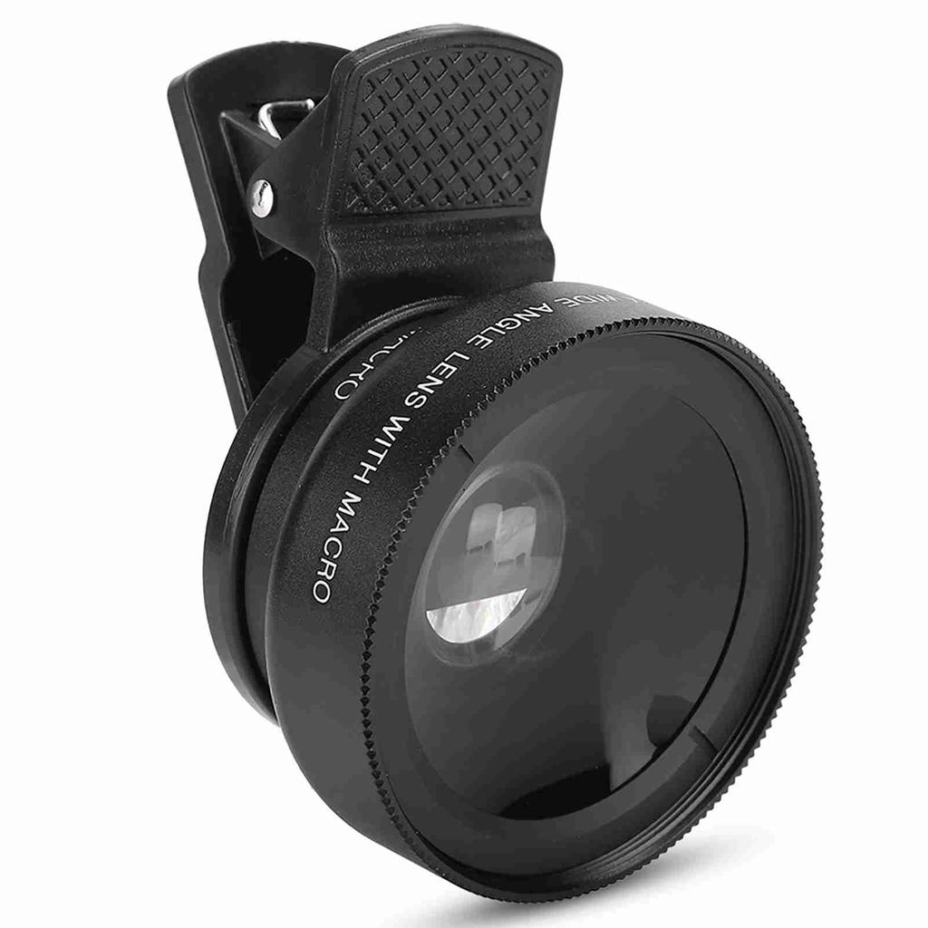 Clip-on 0,45X vidvinkel 12,5 ganger kamera HD makrolinse for smart mobiltelefon