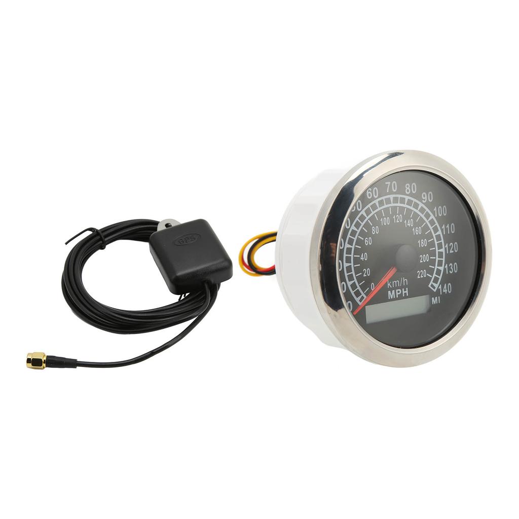 85mm GPS Speedometer Digital 220km H 0‑140MPH IP67 Waterproof Red Backlight 9‑32V Universal Odometer for Car Boat