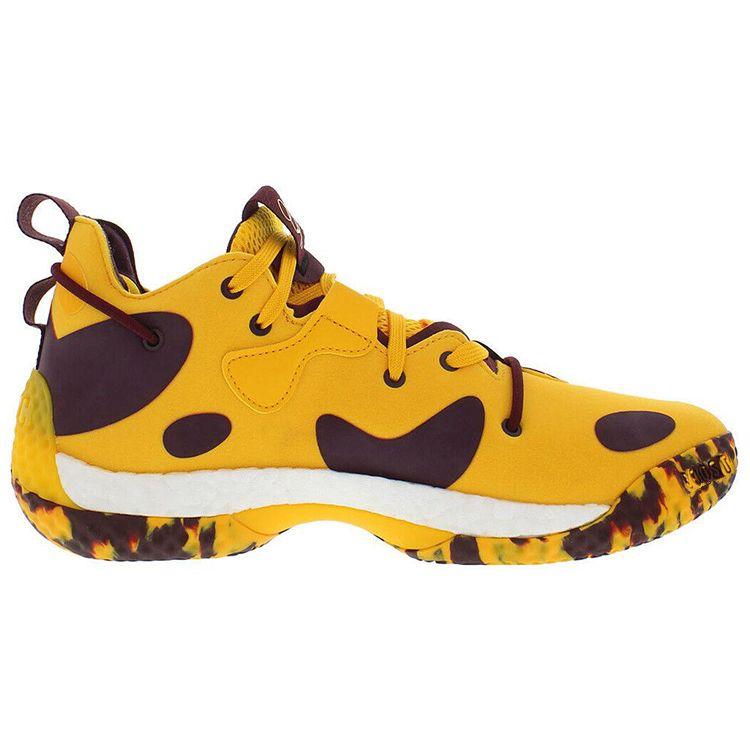 Adidas Harden Vol. 6 Fashion Versatile Shock Absorption Non-Slip Wear-Resistant Low-Top Basketball Shoes Unisex Sneakers Yellow Red GZ4477