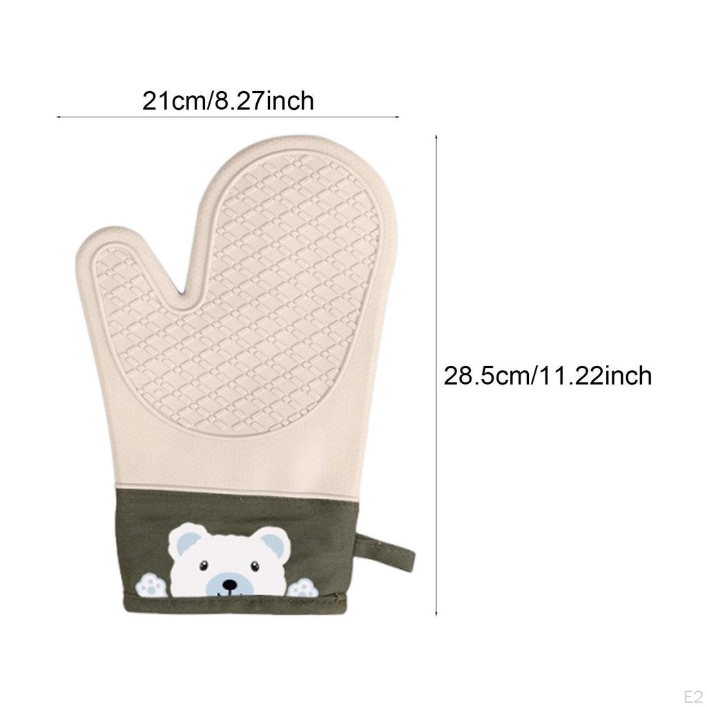 Silikon Ofenhandschuh Hitzebeständiger Handschuh Back-Essential für Kochen Grillen