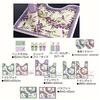 Senko S.D.S Lavender Long Toilet Mat, Approx. 80 X 65 Cm, Purple Floral Print, Antibacterial and Odor Resistant, Made In Japan, Product Number 32686
