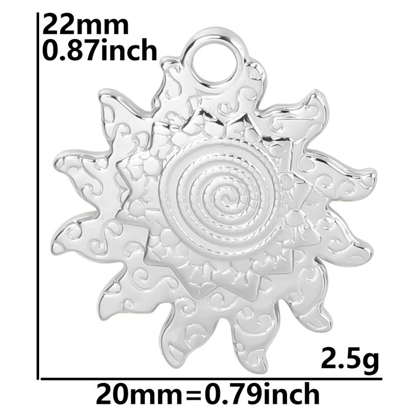 5pcs Bedeltjes Never Fade Heart Sun Moon Star Charms For Jewelry Making Bulk Phase Of The Moon Pentagram Stainless Steel Pendant
