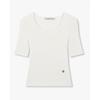 Square Neck Half Sleeve Knit Pullover 7155350004