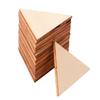 60Pcs Wooden Triangle Slices Unfinished Craft Supplies Smooth Natural Wood Pieces for DIY Home Decor Painting Projects