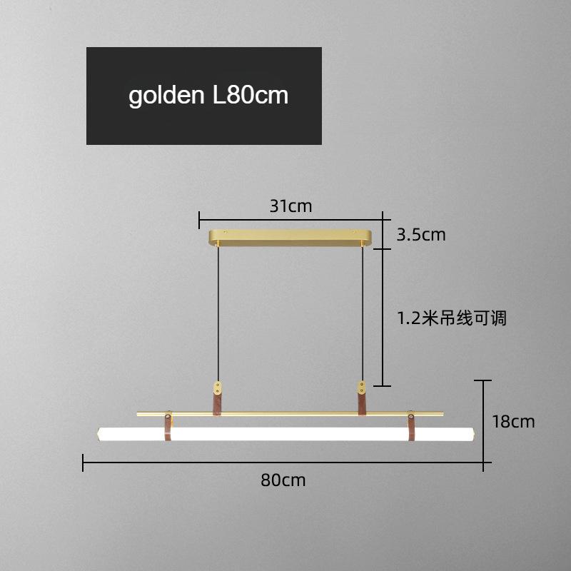 Minimalist Dining room Study Room Office Desk lighting Coffee Table Kitchen island Long Strip LED Ceiling Pendant Lamp